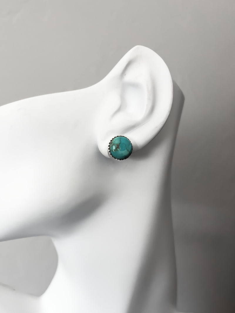 Handmade Sterling Silver and Turquoise Stud Earrings PSTPE45