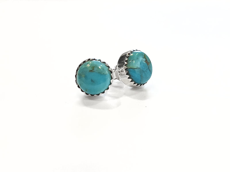 Handmade Sterling Silver and Turquoise Stud Earrings PSTPE45
