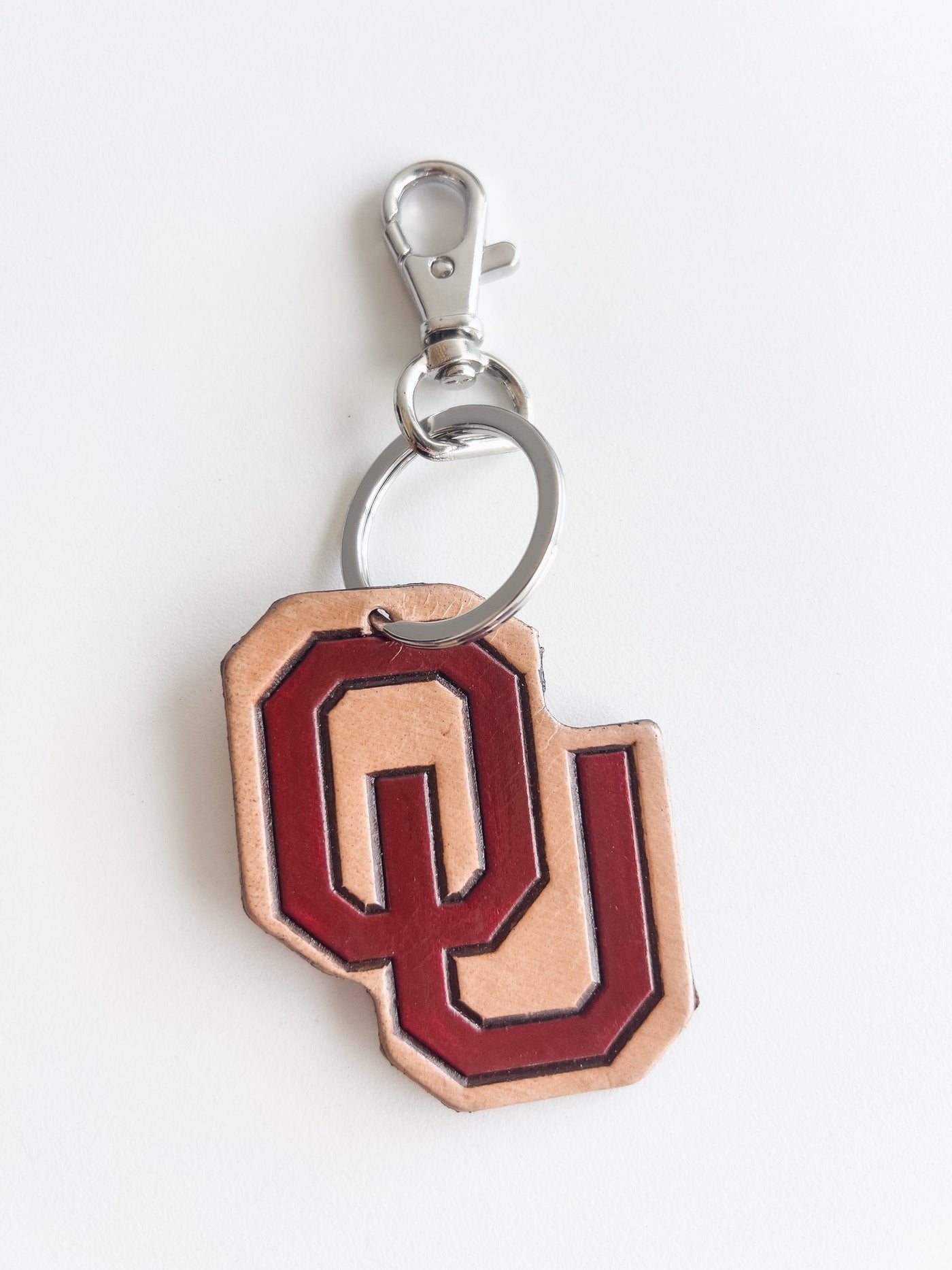 OU Leather Key Ring