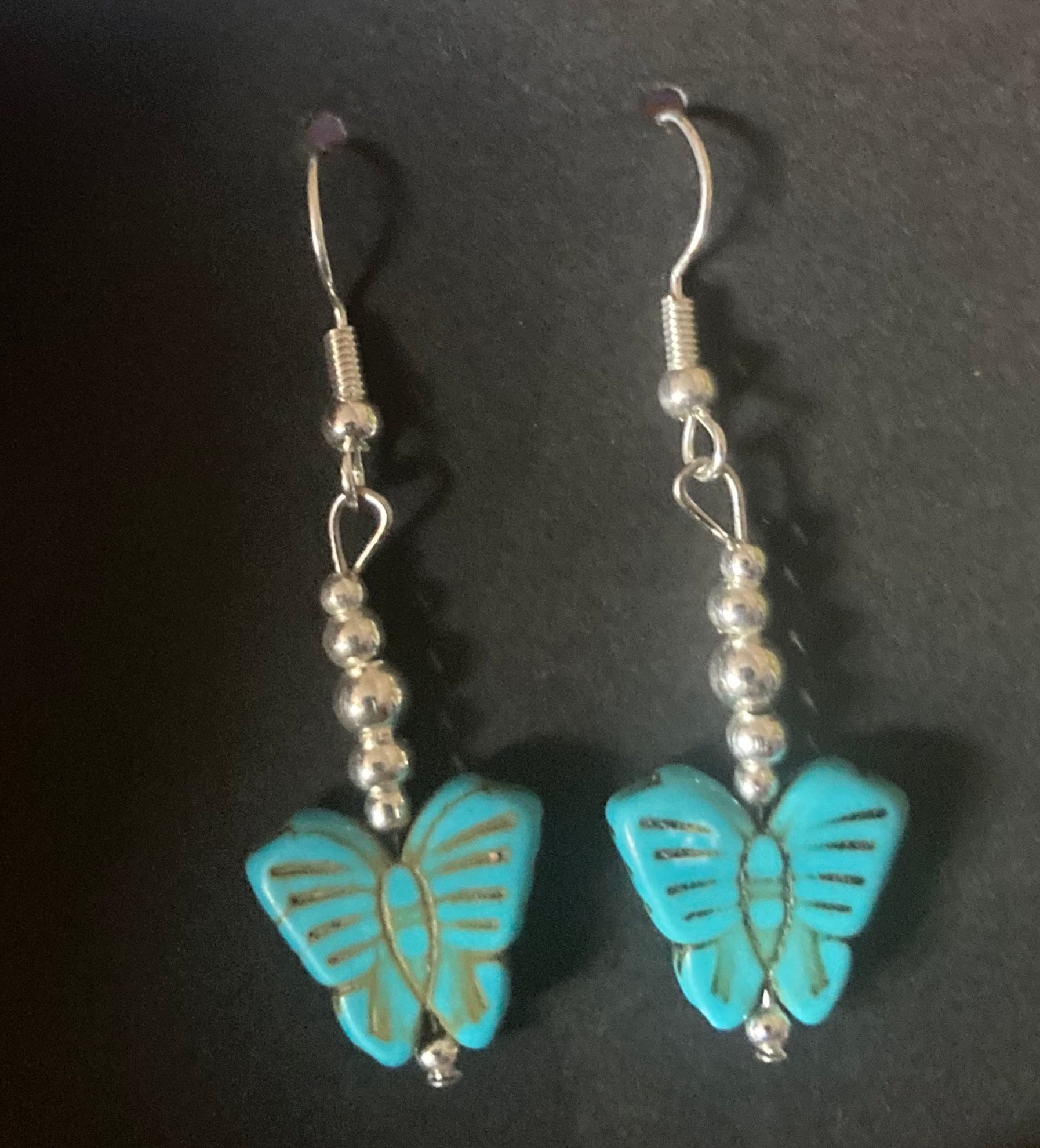 Handmade Beaded Butterfly Statement Earrings PSTPE41