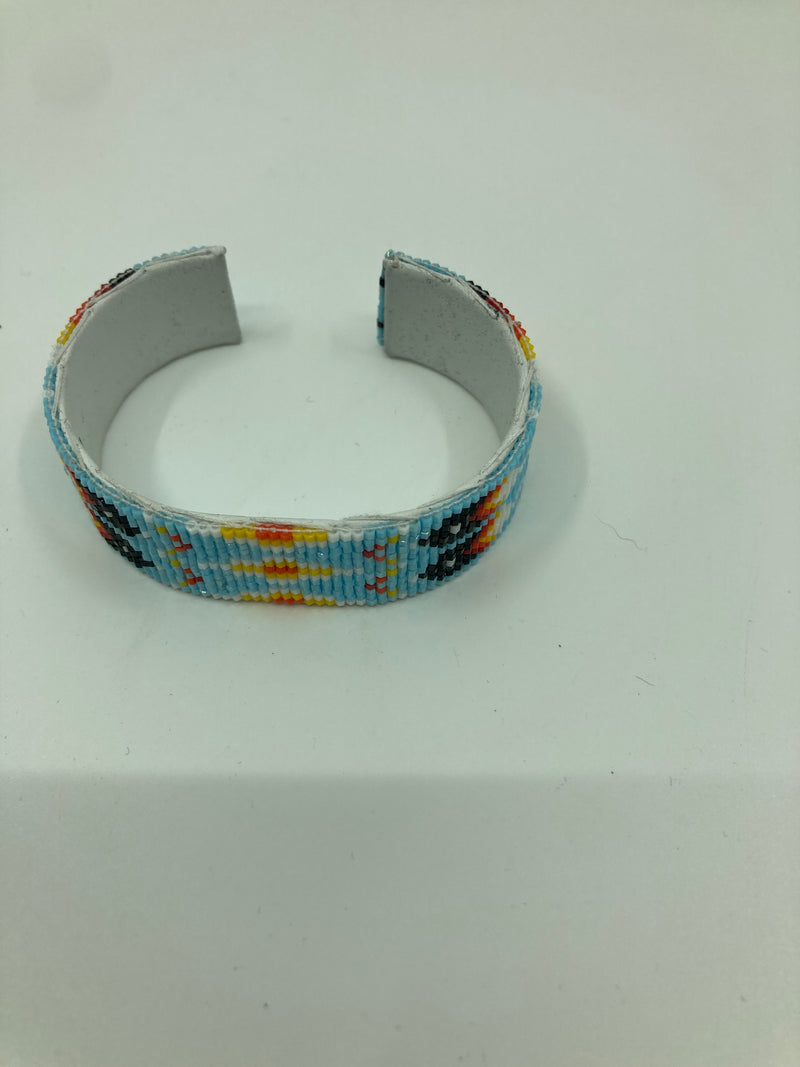 Handmade Beaded Cuff Bracelet Blue PSTPC07