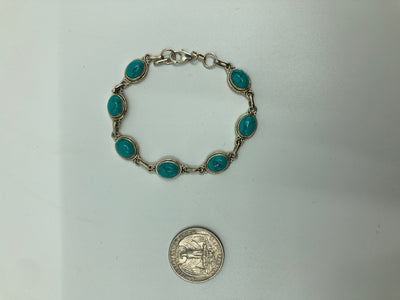 Handmade Sterling Silver and Turquoise Bracelet PSTPB06