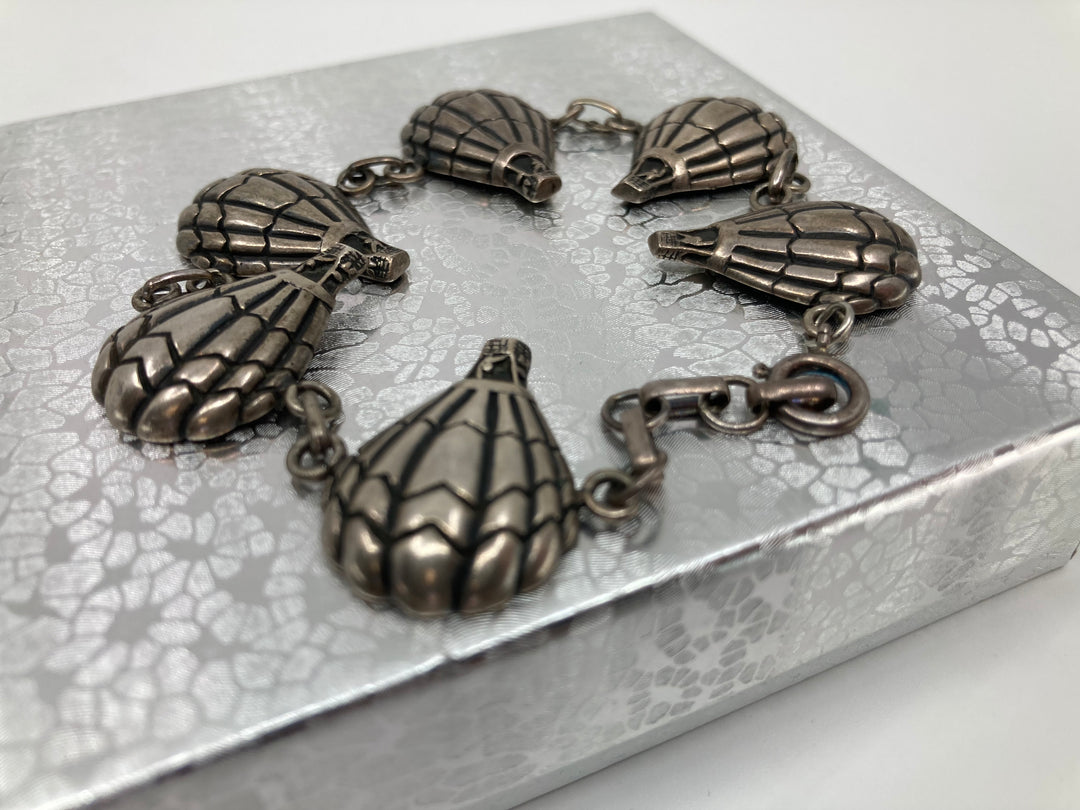 Handmade Sterling Silver Hot Air Balloon Bracelet PSTPB08