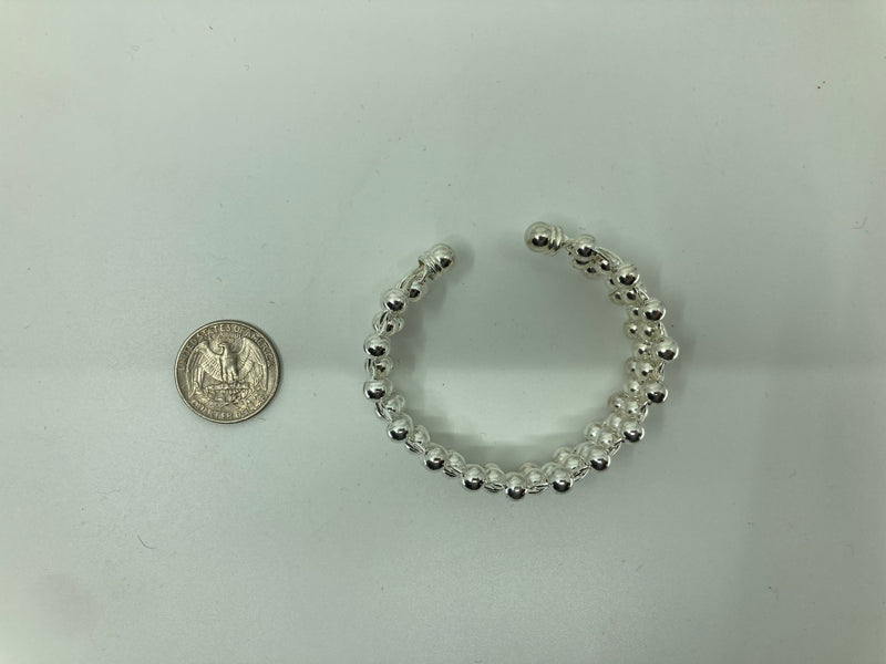 Silver Beads Statement Cuff Bracelet PSTPC10