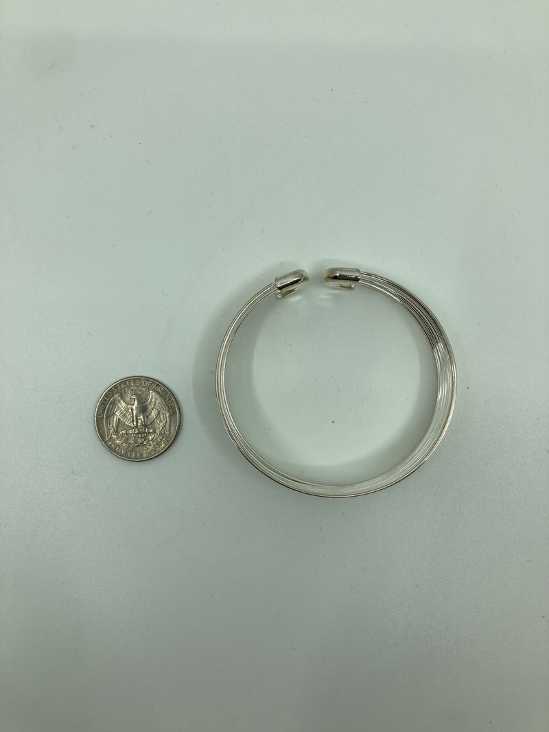 Silver Strands Statement Cuff Bracelet PSTPC11