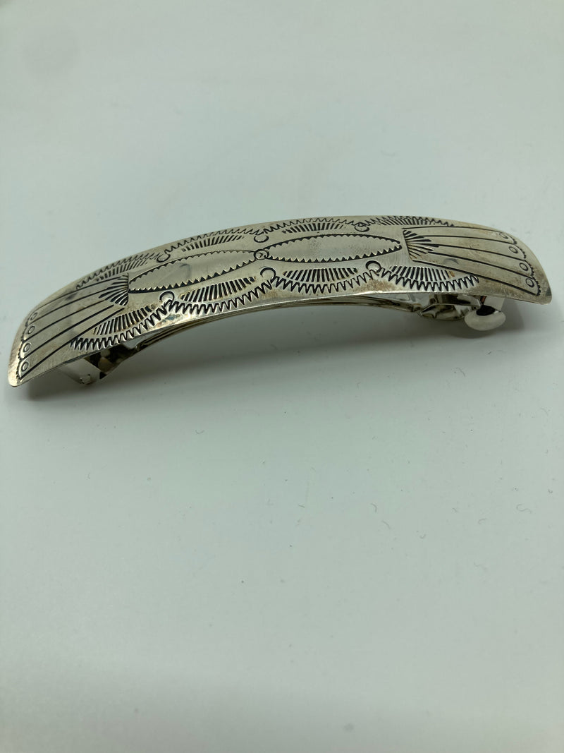 Handmade Navajo Sterling Silver Barrette PSTPHC03