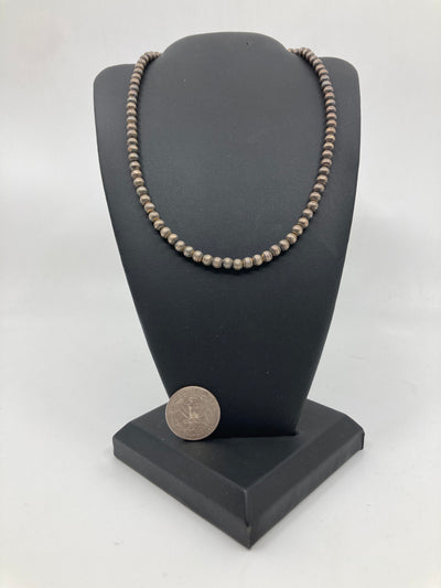 Handmade Sterling Silver Navajo Pearls Choker Necklace PSTPN18