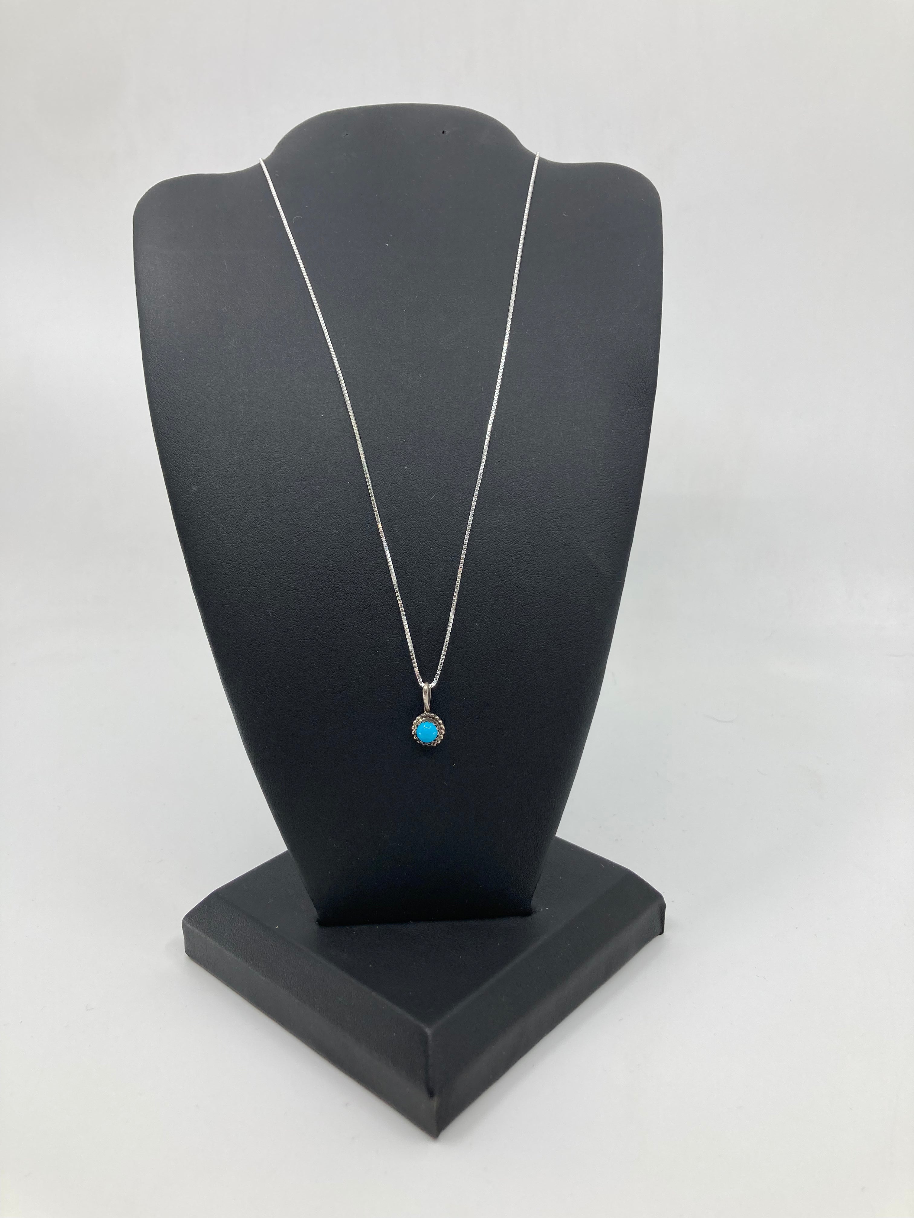 Handmade Sterling Silver Classic Turquoise Necklace PSTPN20