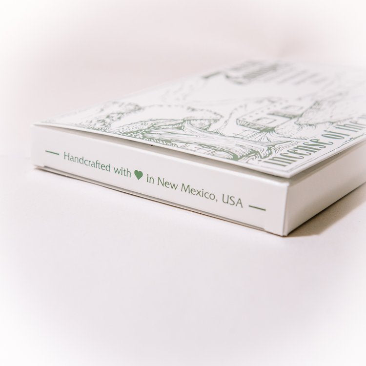 Wood Incense Bricks Sampler with Holders, featuring handcrafted packaging from New Mexico, USA.