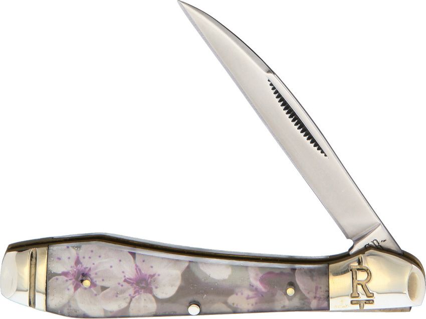 Wharncliffe Cherry Blossom Folding Knife – 3.63" Closed -RR2094