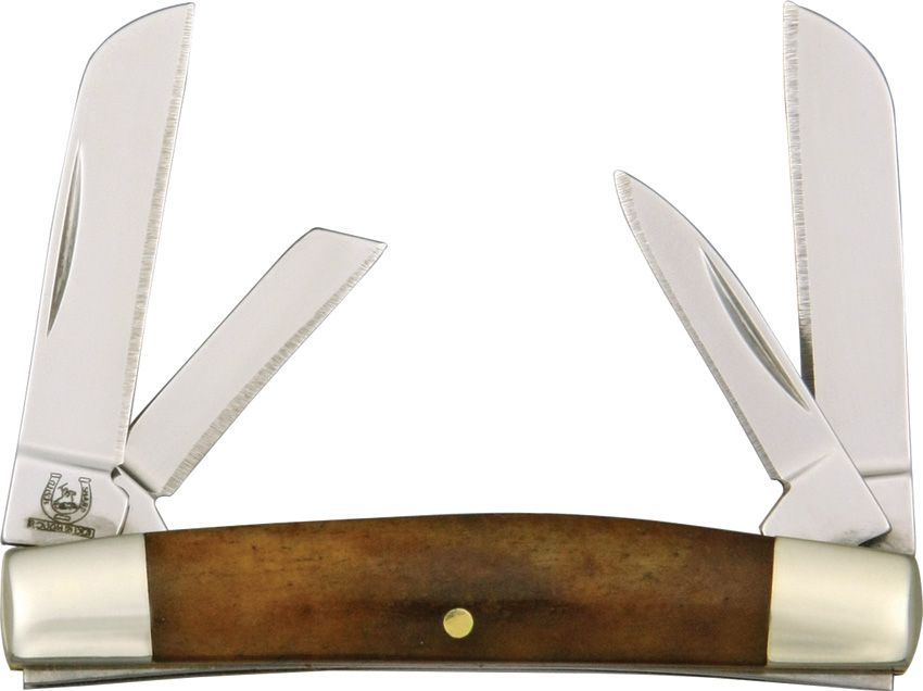 Miniature Congress Knife – 2" Closed, Coping, and Pen Blades, Tobacco -RR931