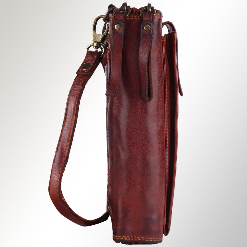 Handcrafted Spaghetti Western Sling bag made from premium leather with a detachable strap