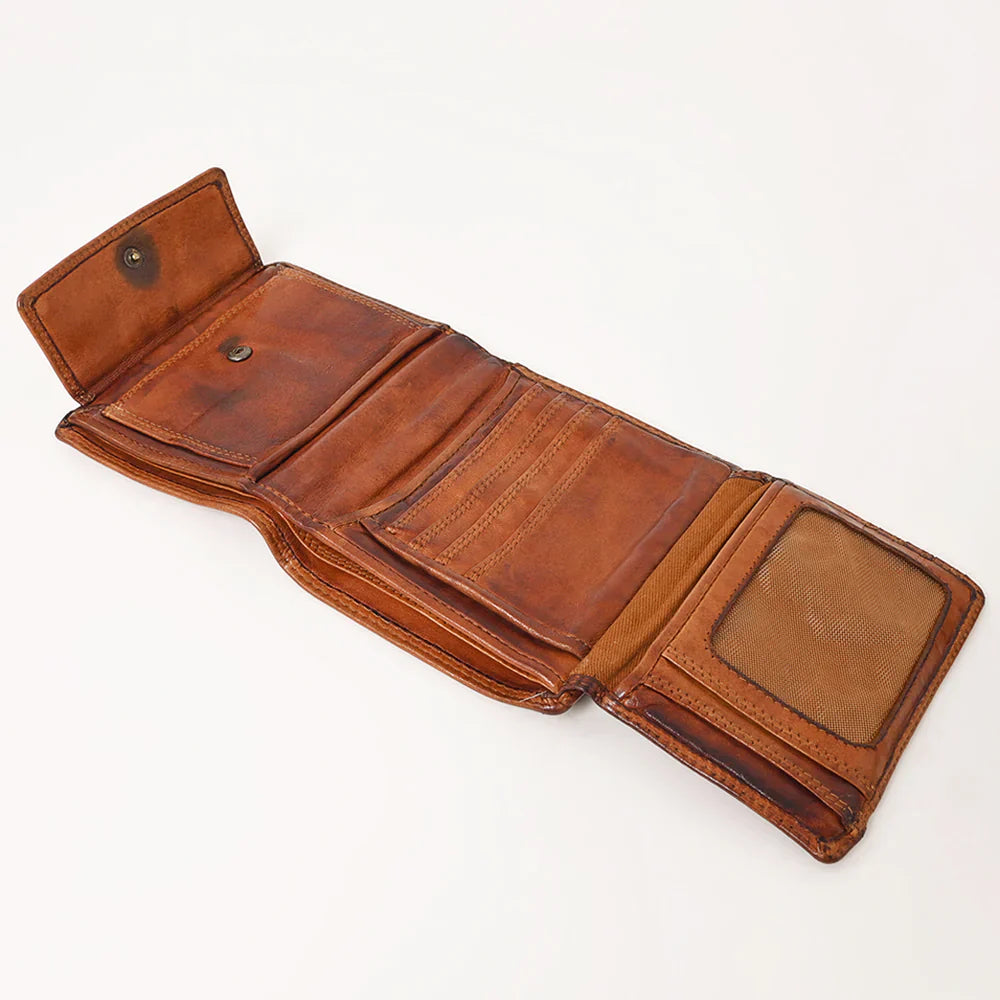 Spaghetti Western Wallet SWC465CG made from premium full grain leather with vintage hand-dyed finish