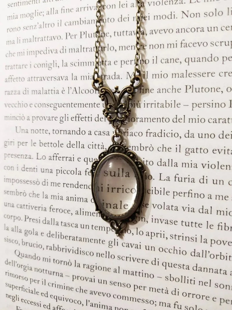 Gothic Vintage Magnifying Glass Pendant Necklace
