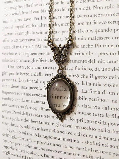 Gothic Vintage Magnifying Glass Pendant Necklace