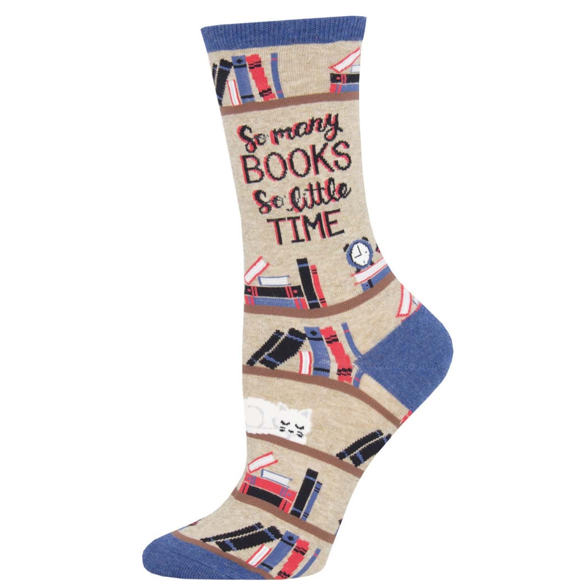 Time For A Good Book- Socks Smith Crew Socks