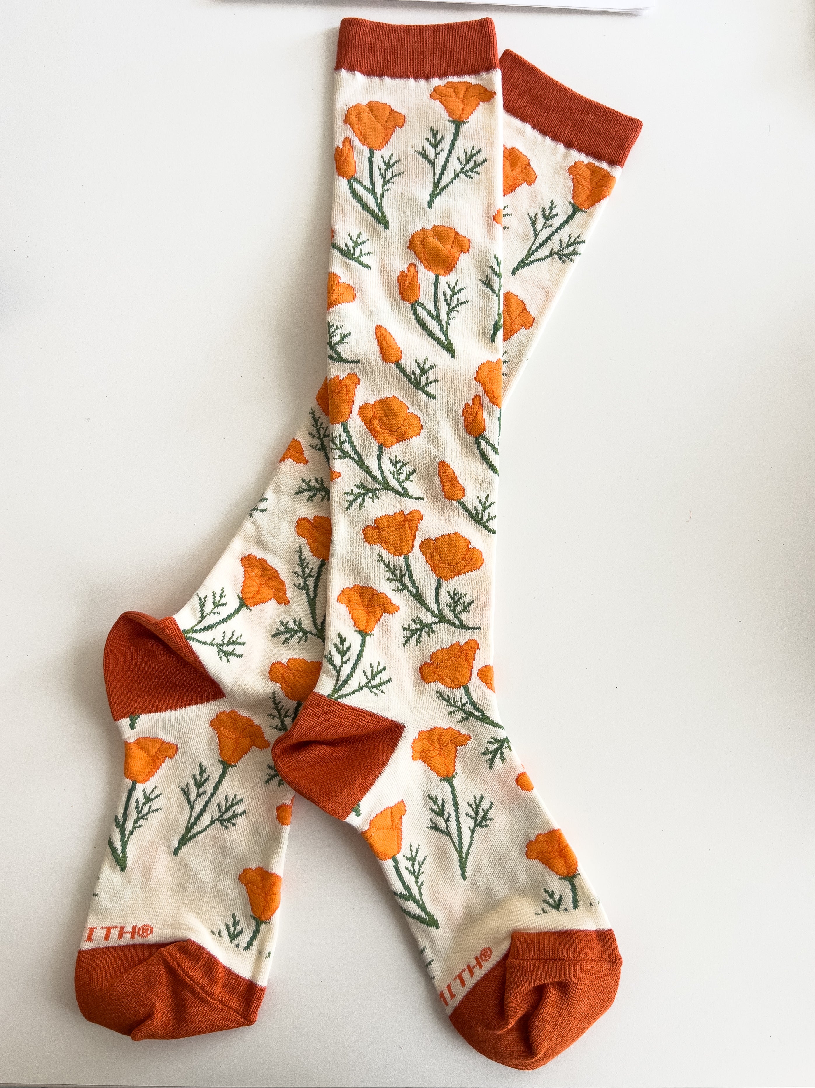 Maritime Poppies- Socks Smith Knee High Socks