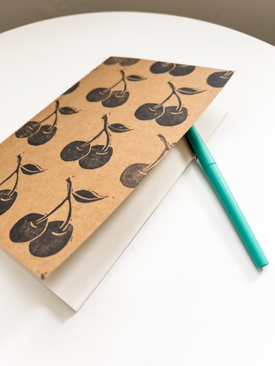 Wild Sour Hand Printed Cherry Sketch Book Journal