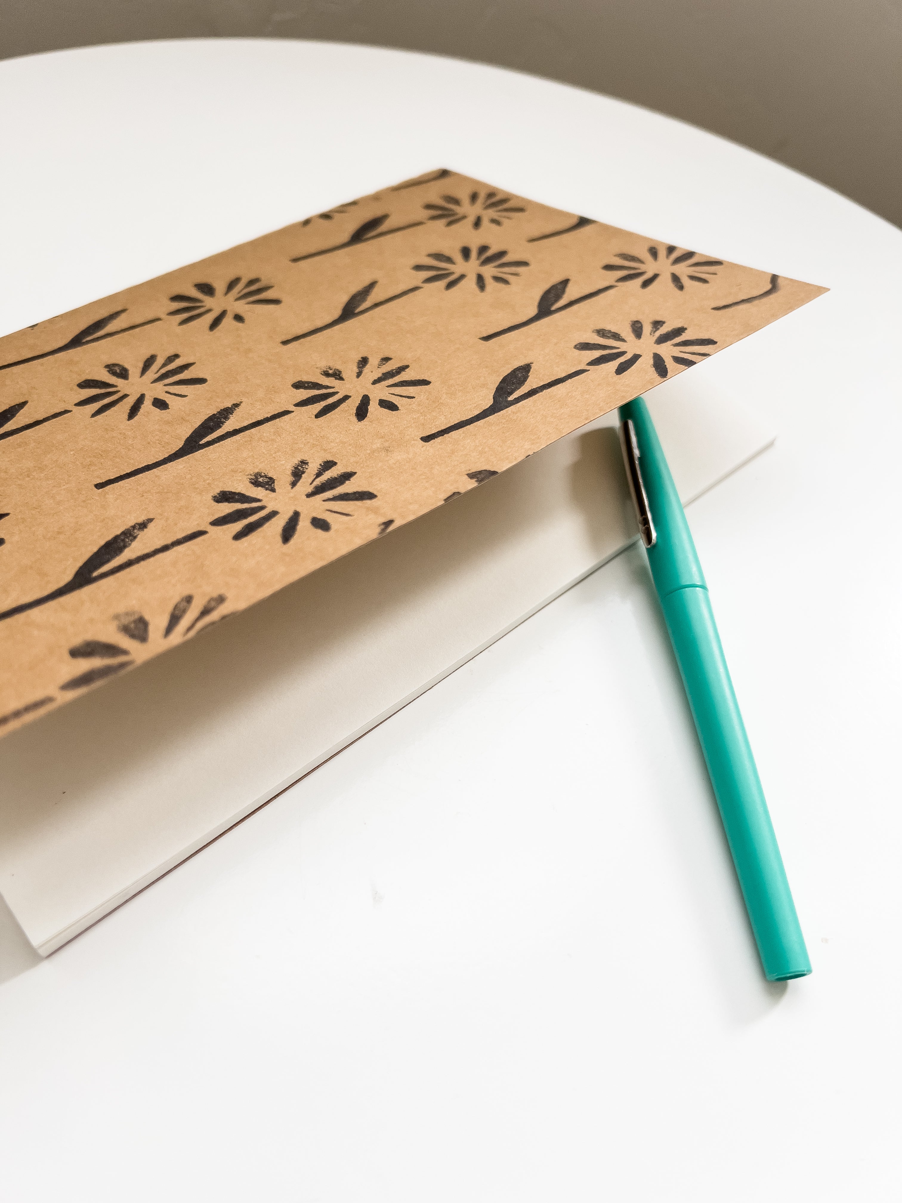 Wild Sour Hand Printed Daisy Sketch Book Journal