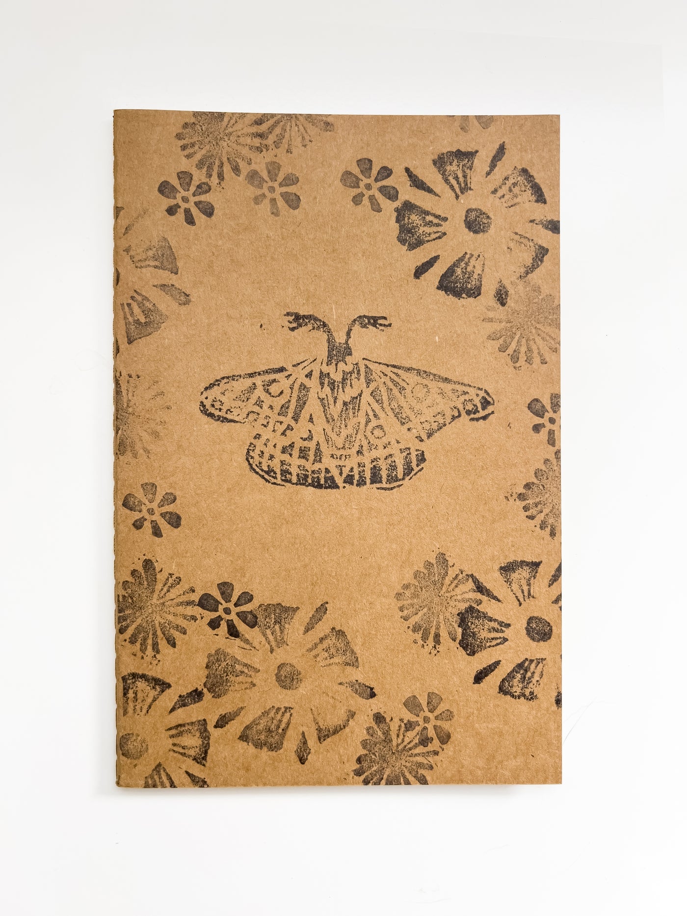 Wild Sour Hand Printed Moth Sketch Book Journal