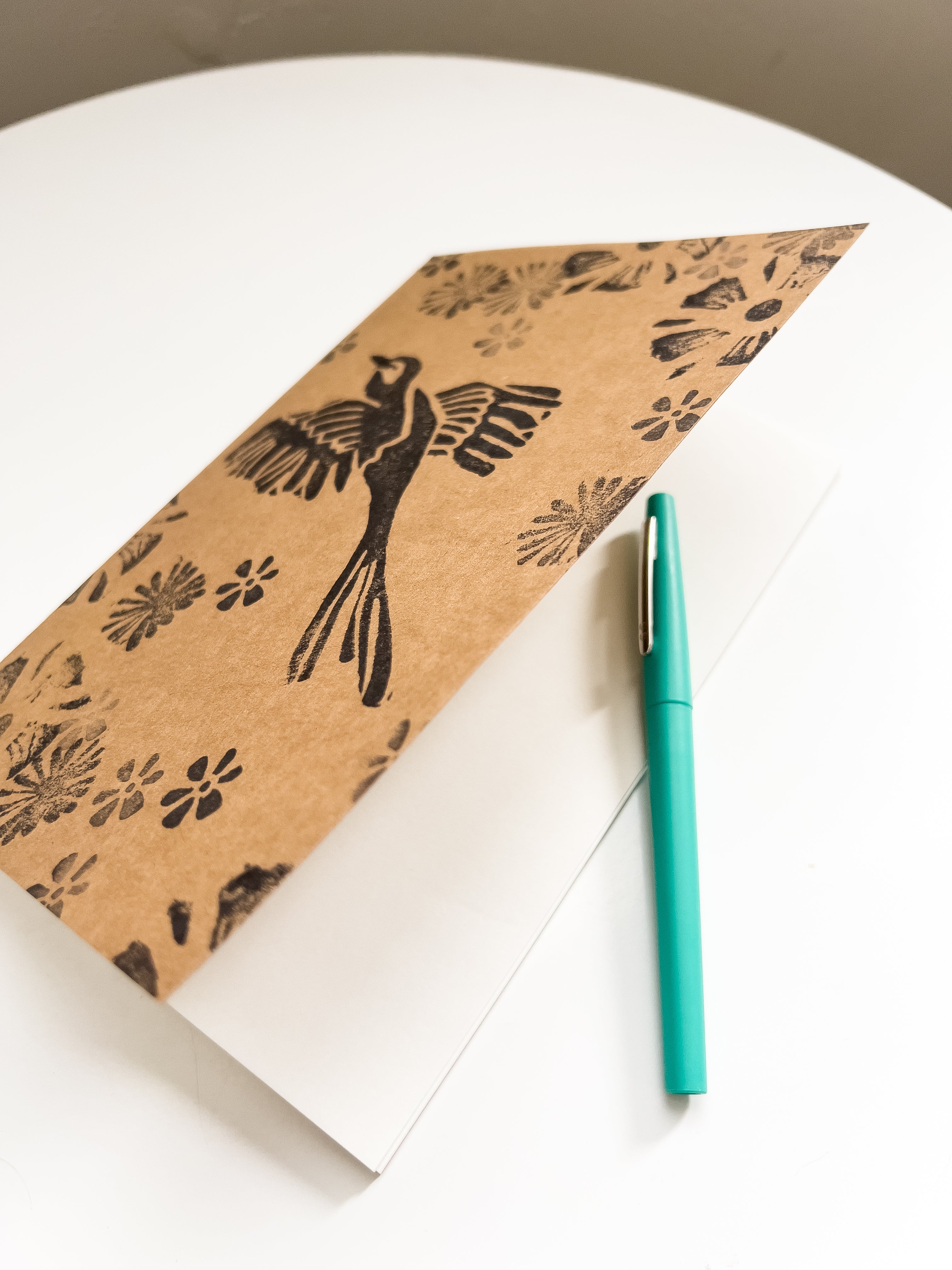 Wild Sour Hand Printed Scissortail Flycatcher Sketch Book Journal