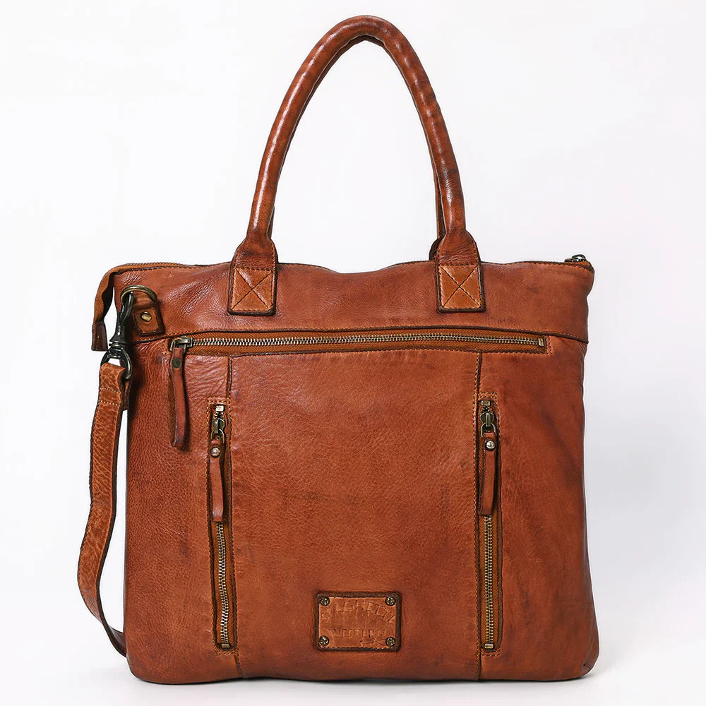 Spaghetti Western Tote Handbag SWC179CG in handcrafted leather.
