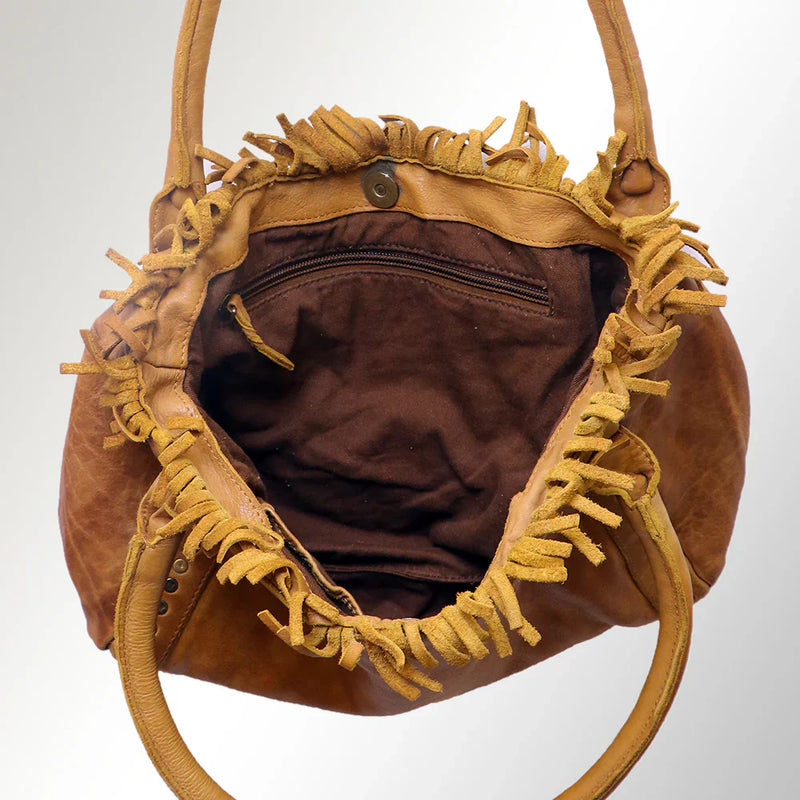 Premium full grain leather tote bag with adjustable shoulder strap and YKK zipper.