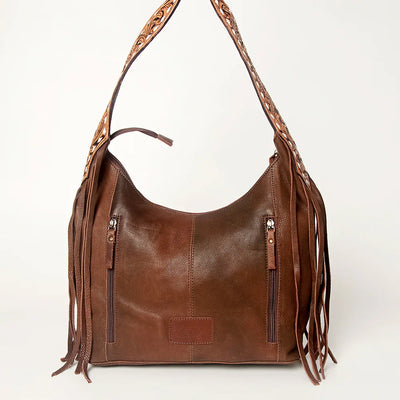 American Darling Hobo ADBGI112D with leather fringes and adjustable cowhide strap.