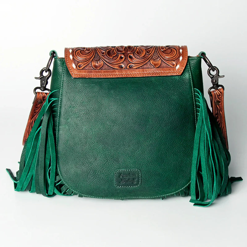 American Darling Crossbody Bag ADBGZ479 with green leather and decorative details.