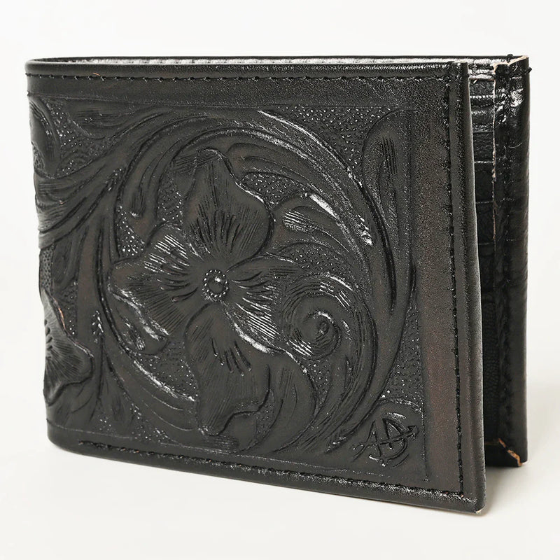 American Darling Wallet ADBG1236A, hand-carved full grain leather, 3.5in x 4.5in.