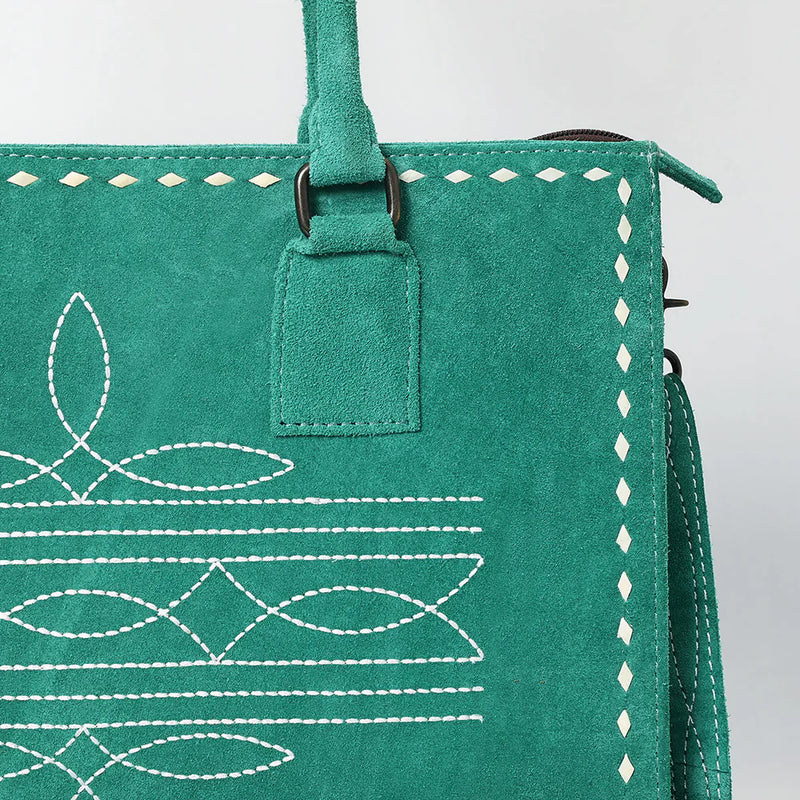 American Darling Tote ADBG1553A with premium suede and leather, adjustable shoulder strap, and durable fittings.