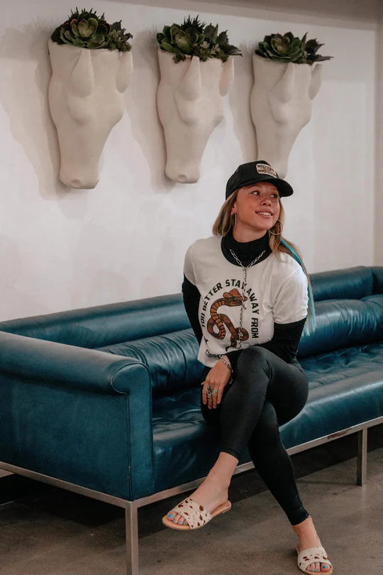 Derek cowhide leather slide sandals