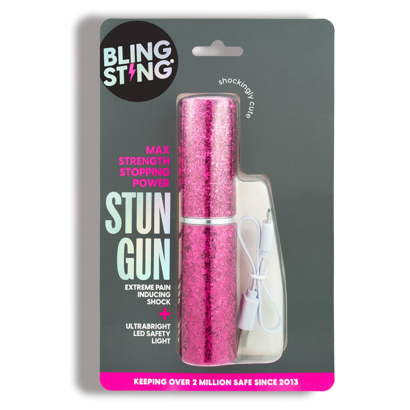Pink Glitter Mini Stun Gun | Bling Sting