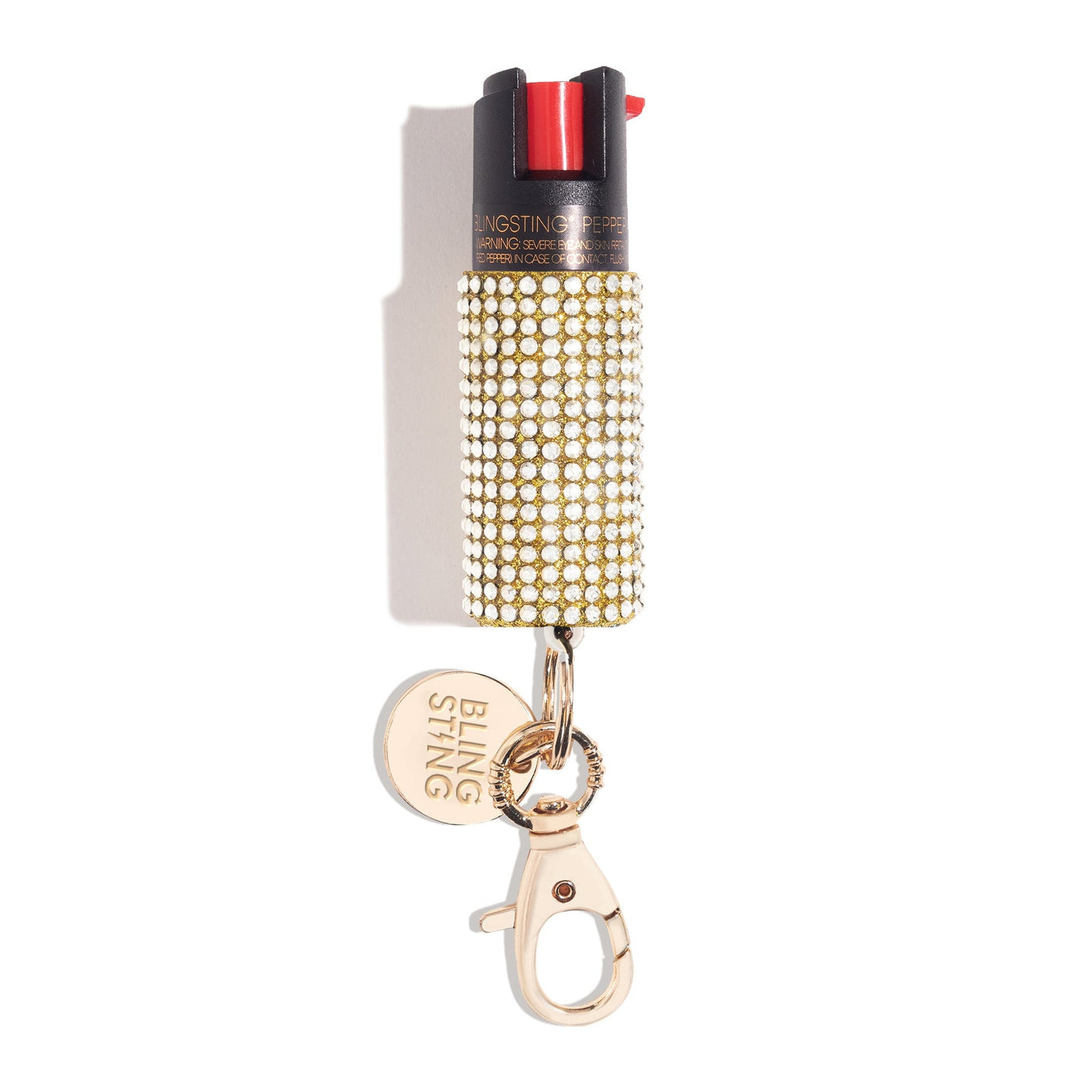 Gold Rhinestone Pepper Spray | Bling Sting