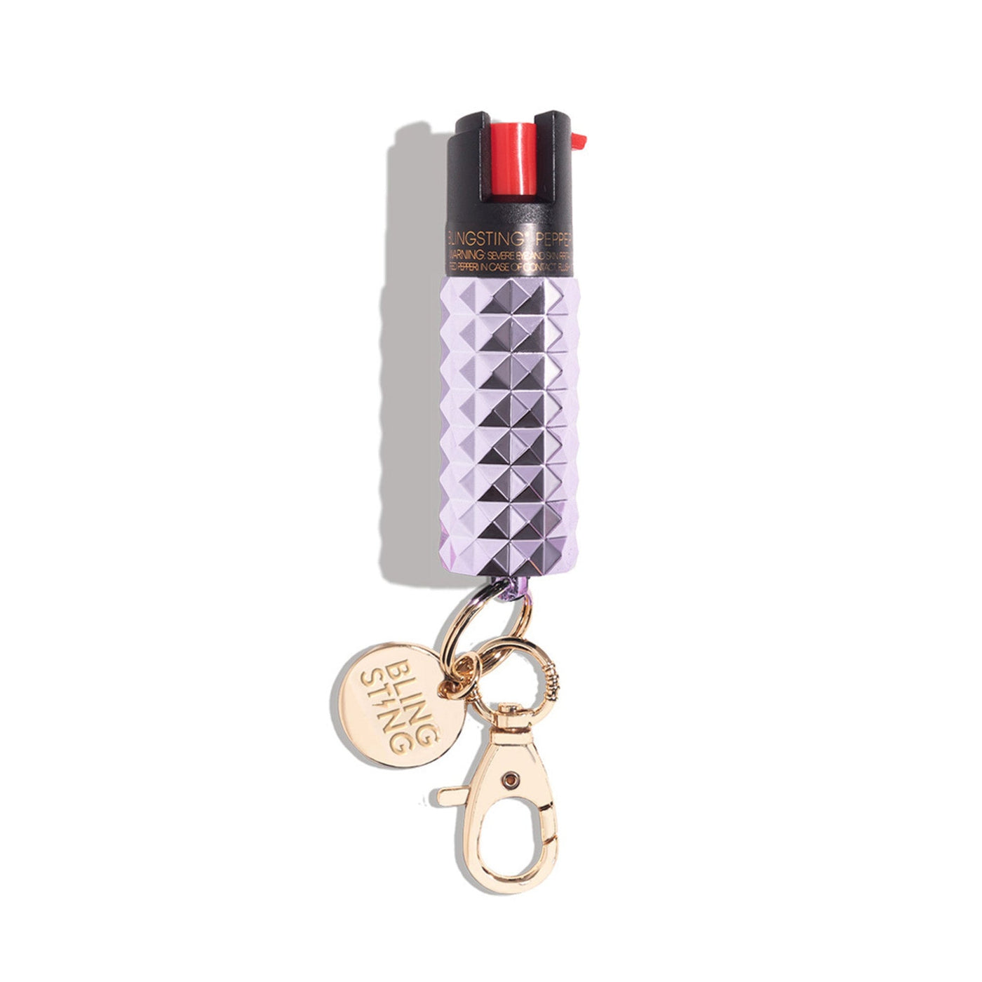 Metallic Lavender Studded Pepper Spray | Bling Sting