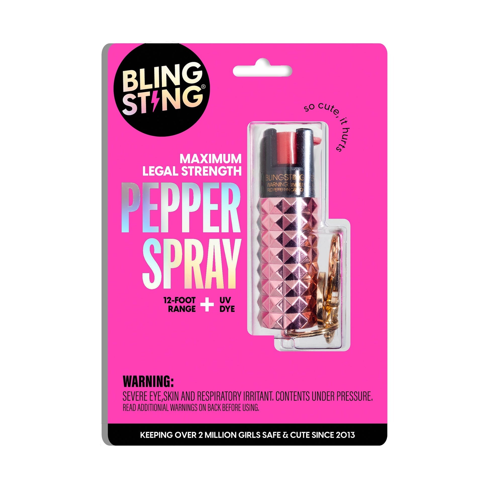 Metallic Millenial Pink Pepper Spray | Bling Sting