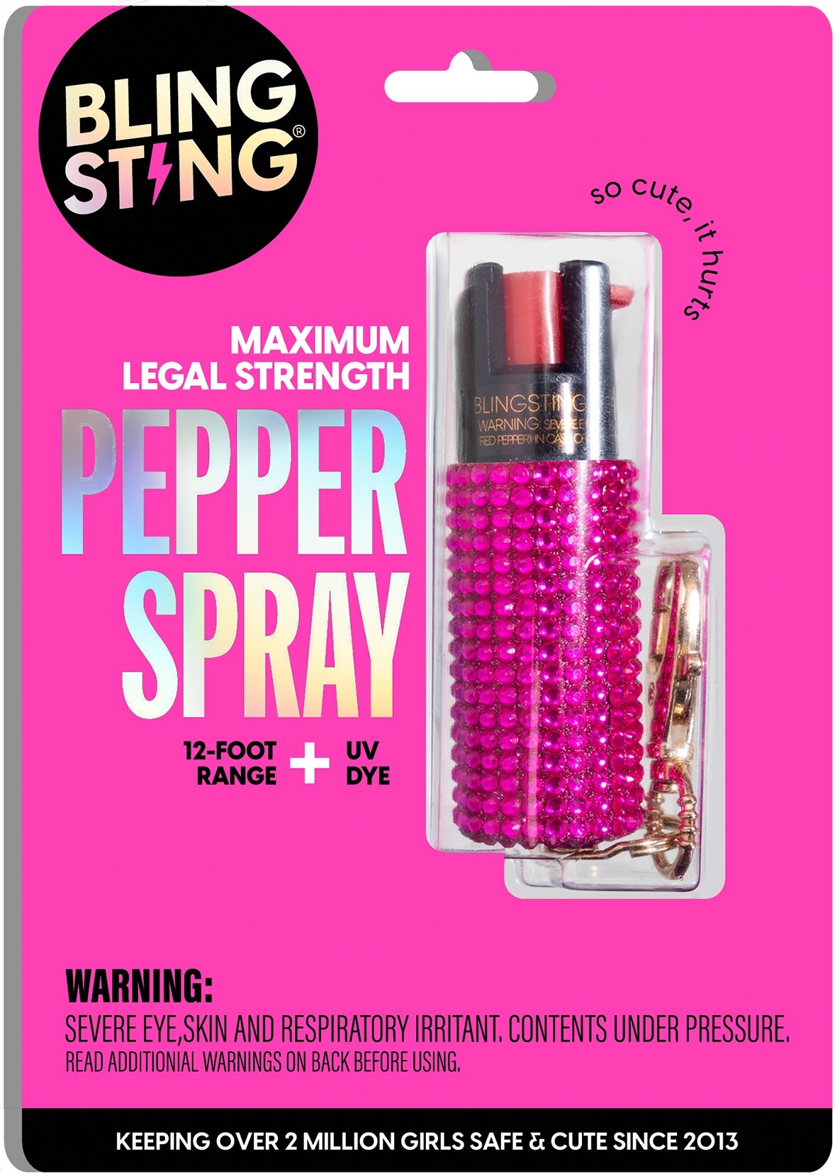 Bling Sting Pepper Spray | Pink Rhinestone