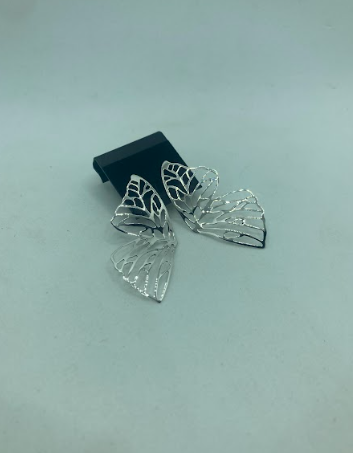 Handmade Sterling Silver Butterfly Wing Earrings PSTPE05