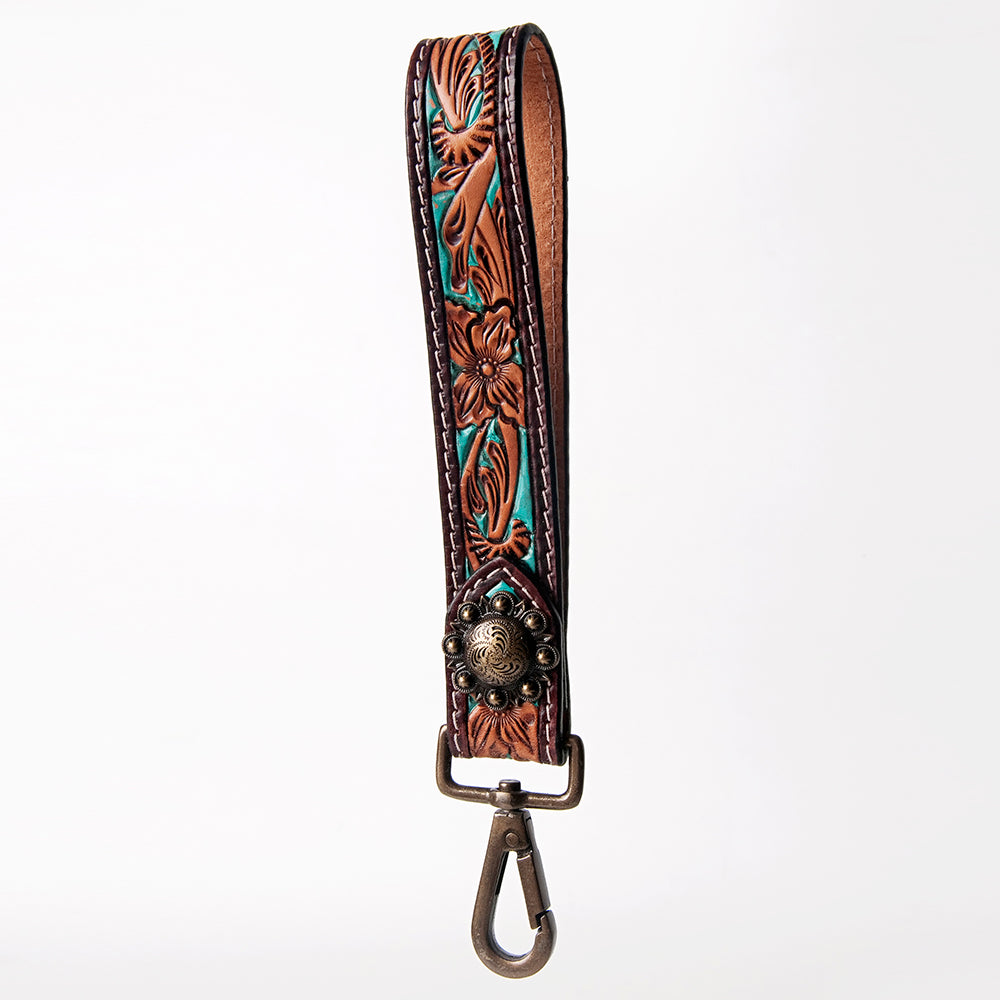 American Darling Lanyard ADBRF127 with floral design and bronze clasp.