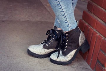 Boots Alondra Cowhide Combat Boot