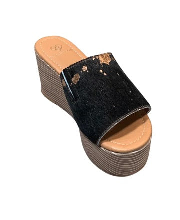 Derek cowhide leather platform sandal