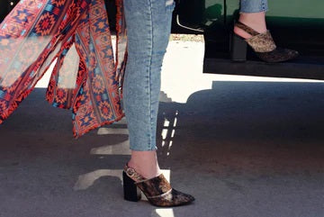 Manola cowhide slingback Bootie