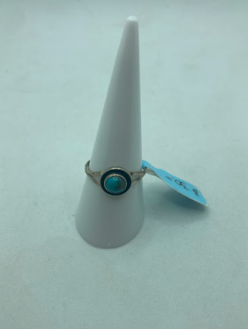 Handmade Navajo Sterling Mini Turquoise Ring