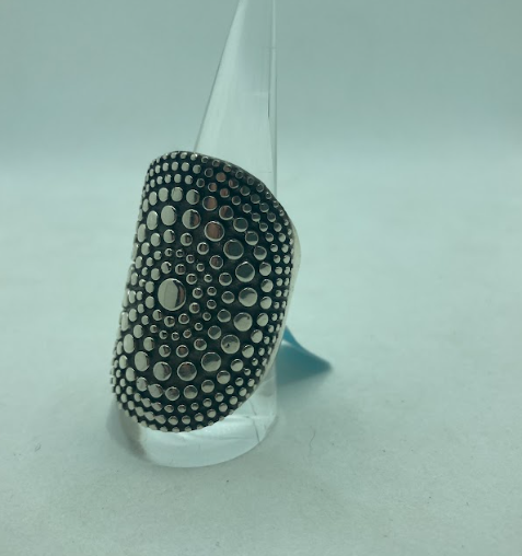 Handmade Sterling Silver Oval Statement Ring PSTPR03