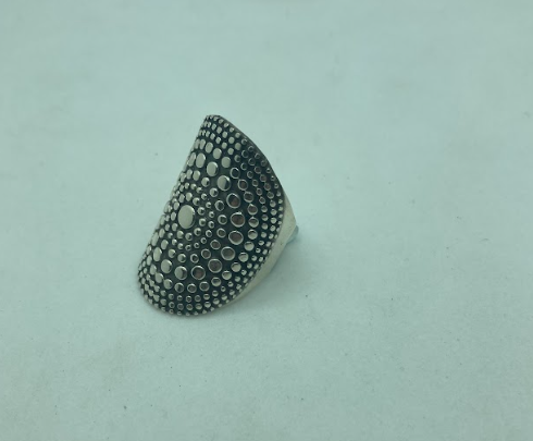 Handmade Sterling Silver Oval Statement Ring PSTPR03